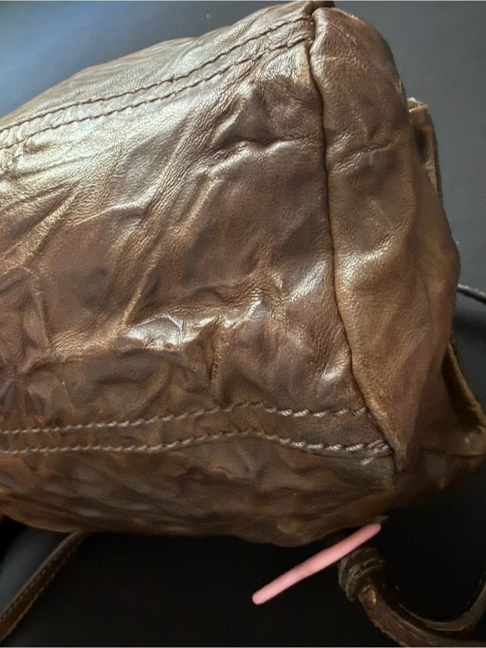 Givenchy Brown Leather Pandora Mini Crossbody Bag